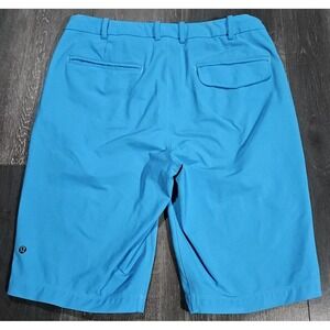 Lululemon Chino Shorts Men 34 Royal Blue Stretch Comfort Golf Preppy 11"